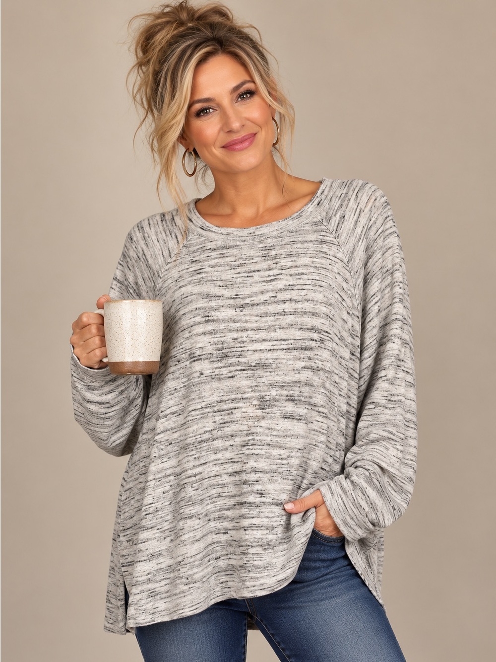 Aerie oversized knit top size large